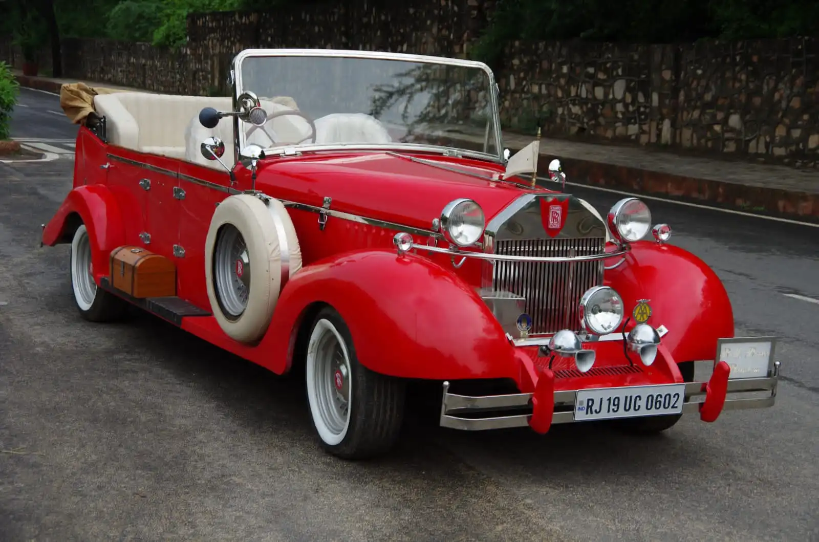 Vintage car for film promotion