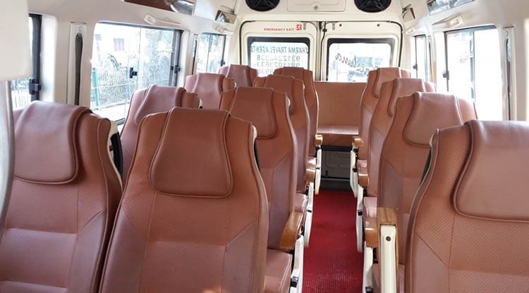 Luxury 12 seater Tempo Traveller on rent Taxi Service