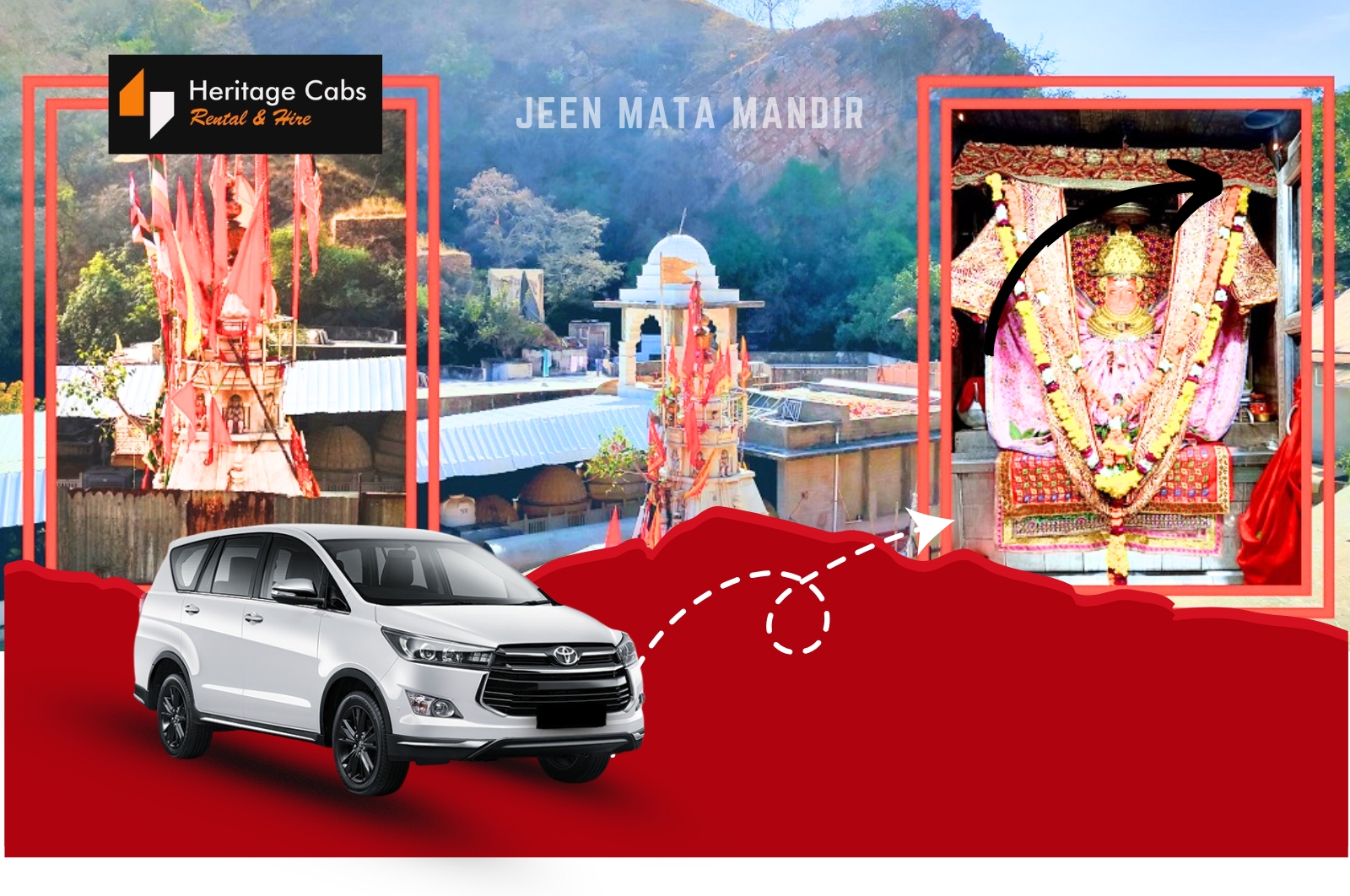 Jaipur to Jeen Mata Taxi Services