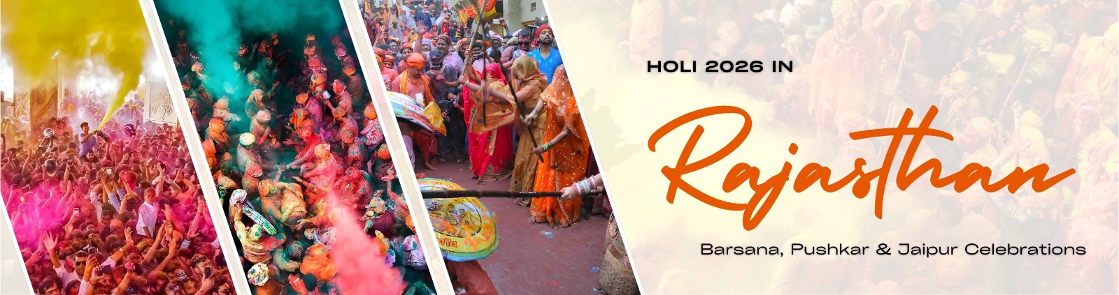 Holi 2026 in Rajasthan: Barsana, Pushkar & Jaipur Celebrations